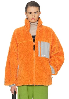 Sandy Liang Rain Fleece Jacket in Orange - Orange. Size M (also in XS).