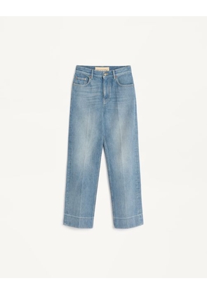 Valentino Denim Trousers Woman BLUE 24