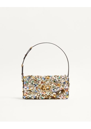 Valentino Garavani Valentino Garavani DeVain Embroidered Small Shoulder Bag Woman MULTICOLOUR UNI