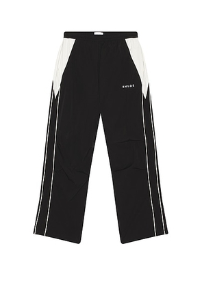 Rhude Ramona Piping Track Pant in Black & White - Black. Size M (also in L).