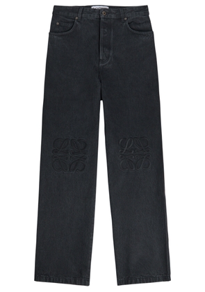 Loewe Anagram Straight-leg Jeans - Black - 50 (IT50 / L)
