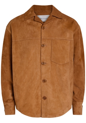 Ami Paris Suede Overshirt - Brown - S