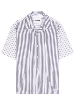 Jil Sander Pinstriped Cotton-poplin Shirt - Grey - 46 (IT46 / S)