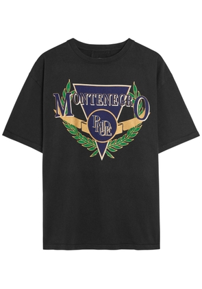 Rhude Montenegro Regatta Printed Cotton T-shirt - Black - XL