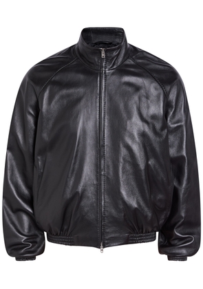 Acne Studios Leather Bomber Jacket - Black - 50 (IT50 / L)