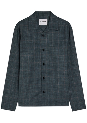 Jil Sander Checked Wool-blend Shirt - Grey - 46 (IT46 / S)