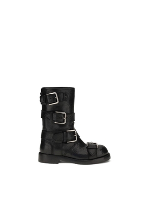 Dolce & Gabbana Buckled leather Boots - EU37/US7