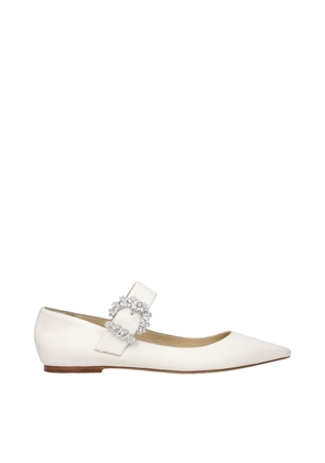 Jimmy Choo White Leather Ballet Flats - EU37/US7