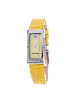 Laura Biagiotti Yellow Leather Dress Watch