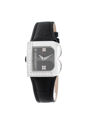 Laura Biagiotti Black Leather Dress Watch