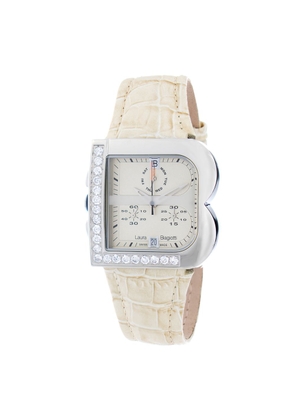 Laura Biagiotti Cream Leather Dress Watch
