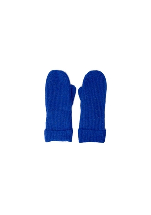 Vero Moda Blue Marabou Gloves - One Size