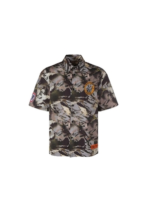 Heron Preston Bicolor Cotton Pattern Shirt - L