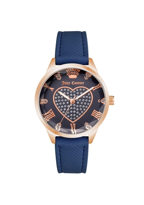 Juicy Couture Blue Plastic Dress Watch