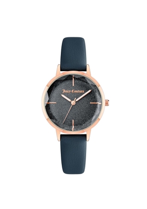 Juicy Couture Blue Plastic Dress Watch