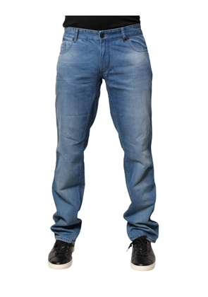 Verri Blue Washed Cotton Skinny Fit Men Denim Trouser Jeans - W34