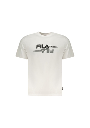 Fila White Cotton Men T-Shirt - S