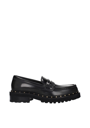 Golden Goose Black Leather Slip-On Loafers - EU41/US11