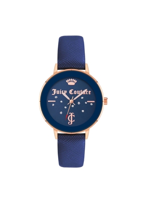 Juicy Couture Blue Plastic Dress Watch
