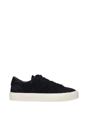 Moncler Blue Leather Low Top Sneakers - EU41/US8
