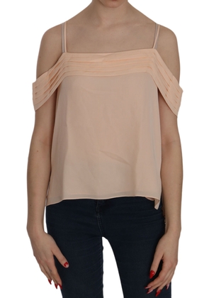 Alexander Wang Orange Off Shoulder Strap Square Neck Top Blouse - 6