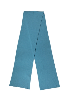 Dolce & Gabbana Blue Cashmere Knit Neck Wrap Shawl Scarf