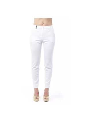 Peserico White Cotton Pants - IT38