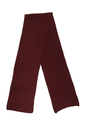 Dolce & Gabbana Maroon Cashmere Knitted NeckWrap Shawl Scarf
