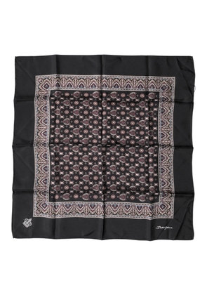 Dolce & Gabbana Multicolor Patterned Men Square Foulard Scarf
