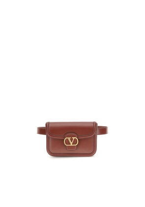 Valentino Garavani Bordeaux Calf Leather Bos Taurus Shoulder Bag