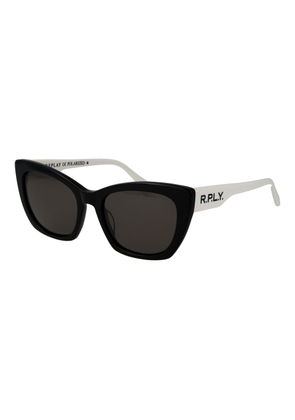 Replay Black Plastic Sunglasses