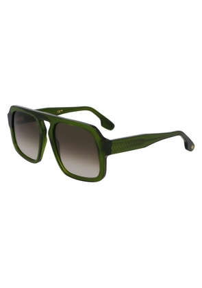 Victoria Beckham Green Acetate Sunglasses