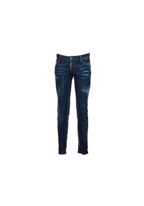 Dsquared² Blue Cotton Slim Fit Jeans - 42