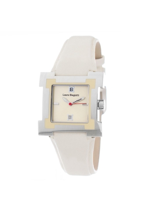 Laura Biagiotti Beige Leather Dress Watch