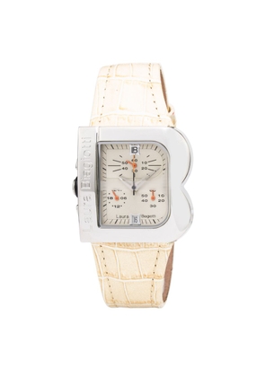 Laura Biagiotti Beige Leather Dress Watch