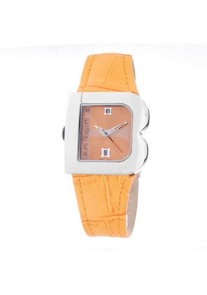Laura Biagiotti Orange Leather Dress Watch
