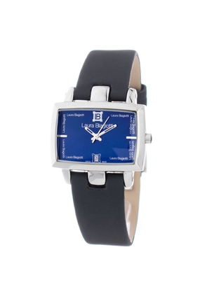 Laura Biagiotti Black Leather Dress Watch