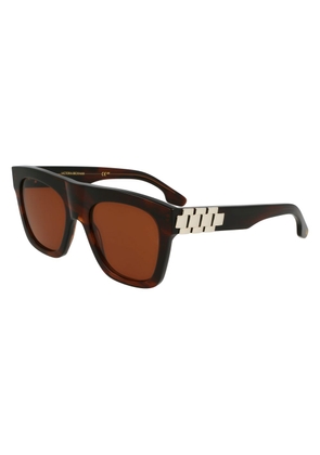 Victoria Beckham Brown Acetate Sunglasses