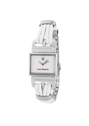 Laura Biagiotti White Leather Dress Watch