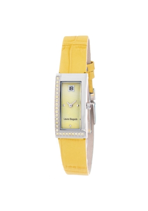 Laura Biagiotti Yellow Leather Dress Watch