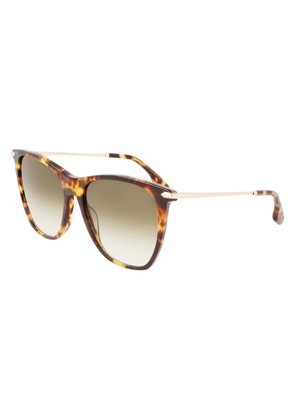Victoria Beckham Brown Acetate Sunglasses