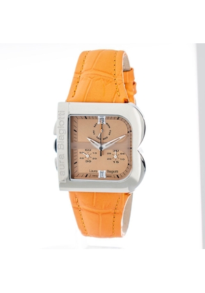 Laura Biagiotti Orange Leather Dress Watch