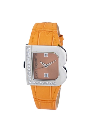 Laura Biagiotti Orange Leather Dress Watch