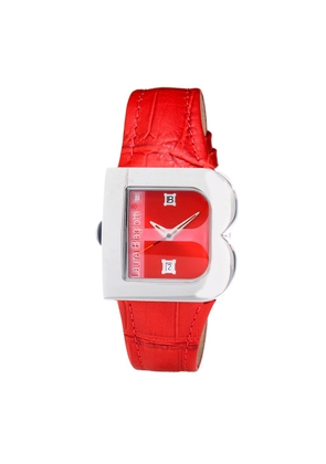 Laura Biagiotti Red Leather Dress Watch
