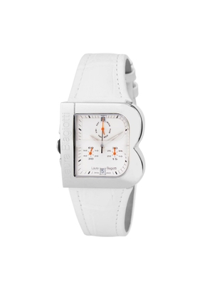 Laura Biagiotti White Leather Dress Watch