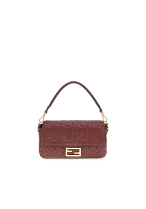Fendi Bordeaux Calf Leather Bos Taurus Shoulder Bag
