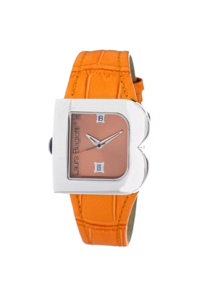 Laura Biagiotti Orange Leather Dress Watch