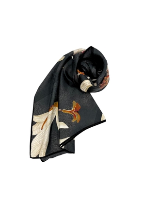 Borbonese Black Silk Women Scarf