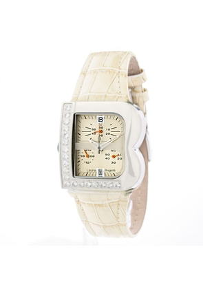 Laura Biagiotti Beige Leather Dress Watch