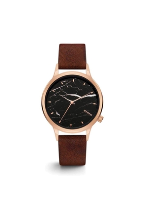 Komono Red Leather Dress Watch
